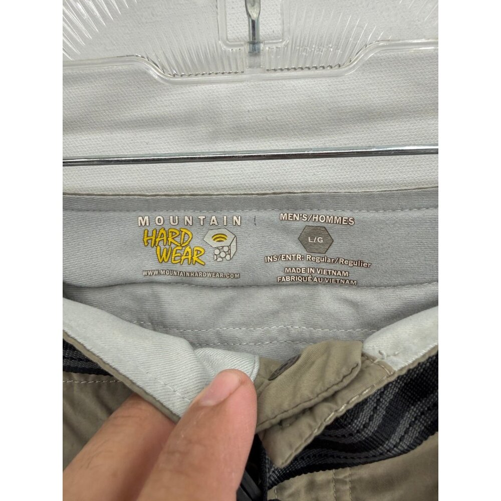 Mountain Hardwear Pants Mens L 30" Khaki Hiking Quick Dry Belt OM3913 - Picture 4 of 12